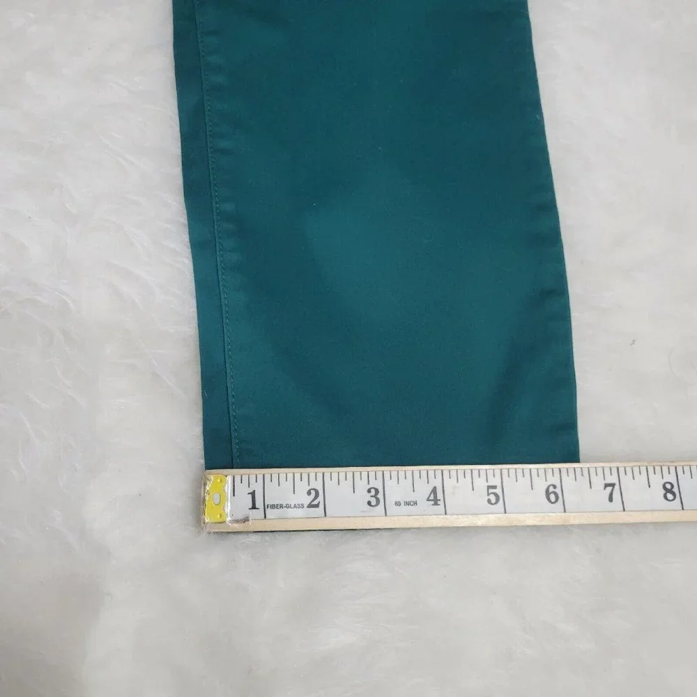 Chico's 1.5 Girlfriend Slim Leg Ankle 10 Turquoise Pants Cropped High Rise - Picture 9 of 13